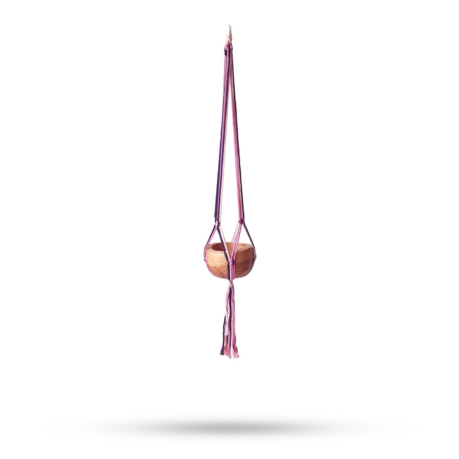 Macrame Pot Holder Classic - Pastal Tones Livingroom Med Pot - SHAMTAM.COM