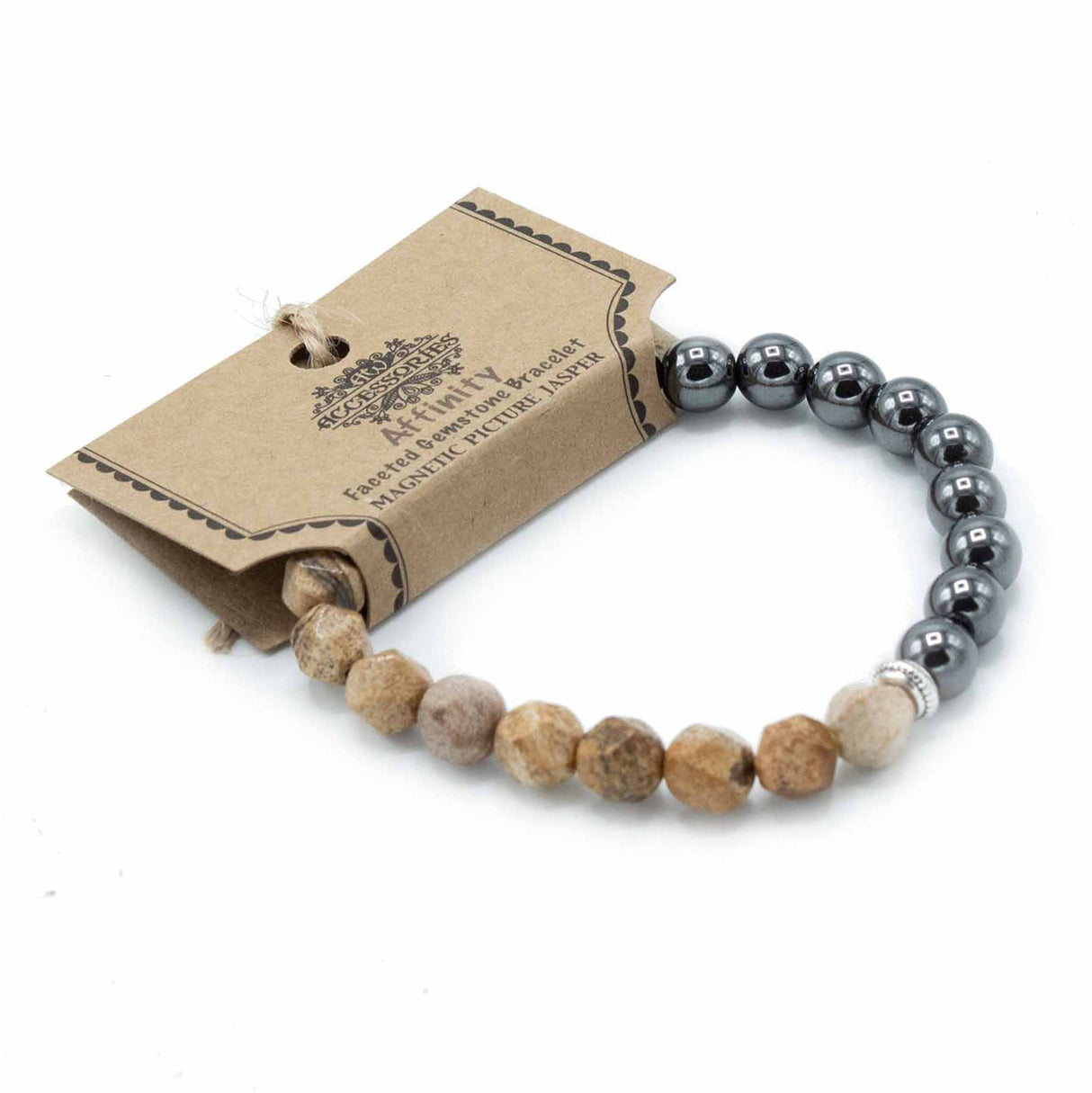 Magnetic Bracelet Picture Jasper Faceted Gemstone - SHAMTAM.COM
