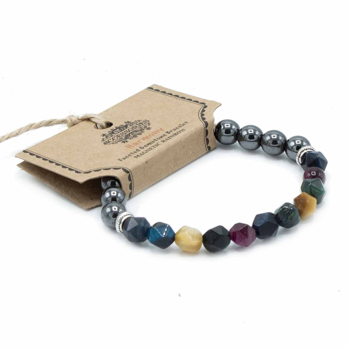 Magnetic Bracelet Rainbow Faceted Gemstone - SHAMTAM.COM