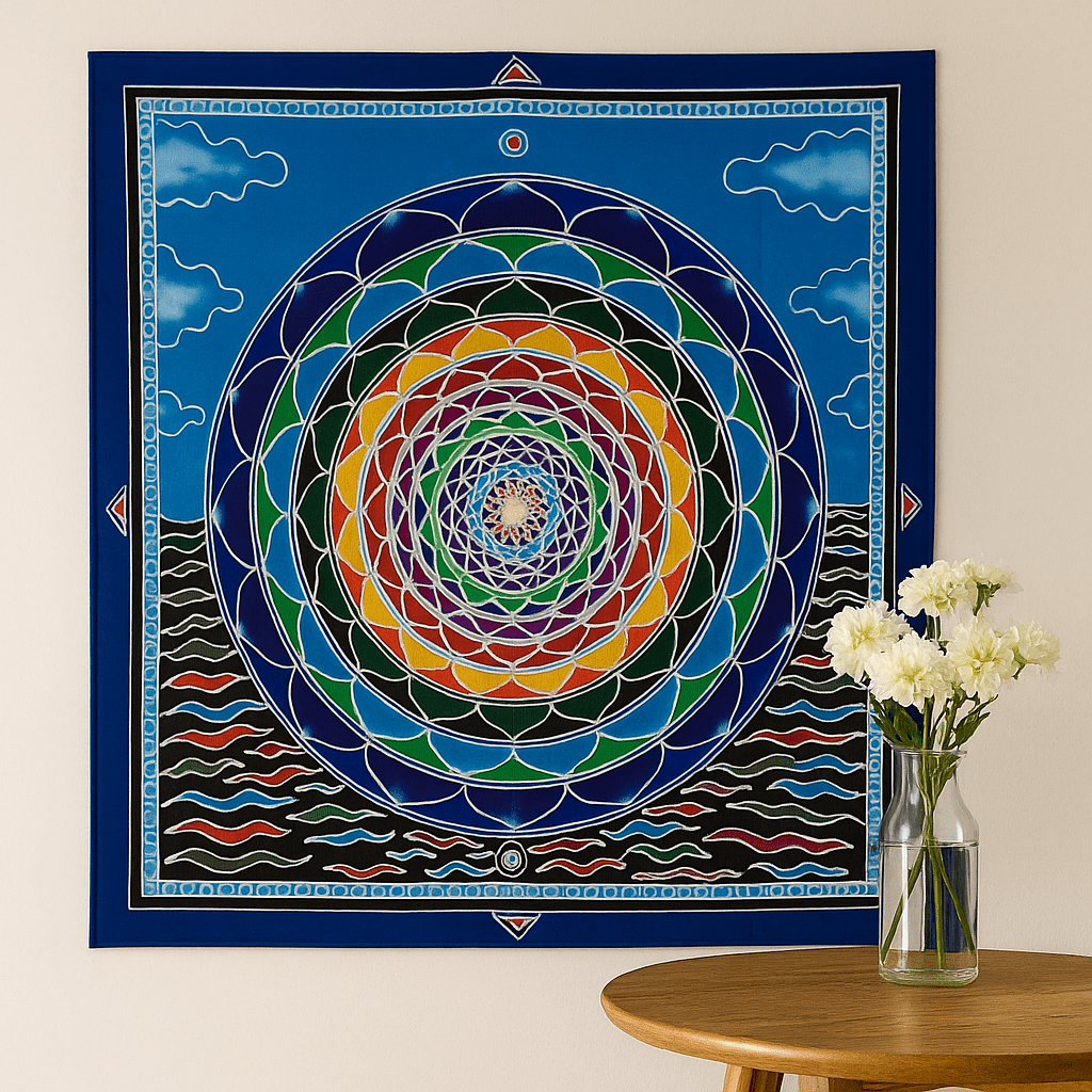Mandala Art In The Clouds 106cm x 93cm - SHAMTAM.COM