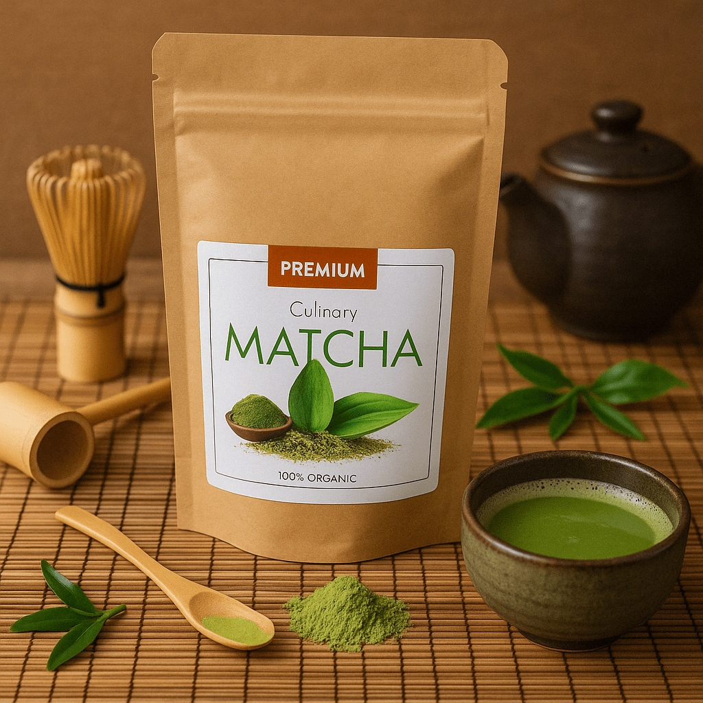 Premium Organic Culinary Matcha Tea Powder - Vibrant Green Tea for Lattes, Smoothies, and Baking - SHAMTAM.COM