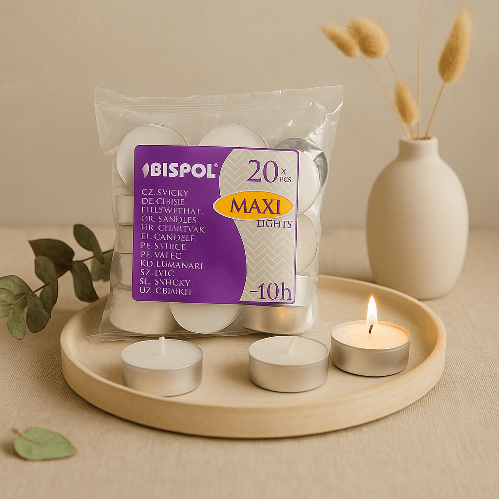 Maxi Tealight Candles Unscented 10 Hour Burn - SHAMTAM.COM