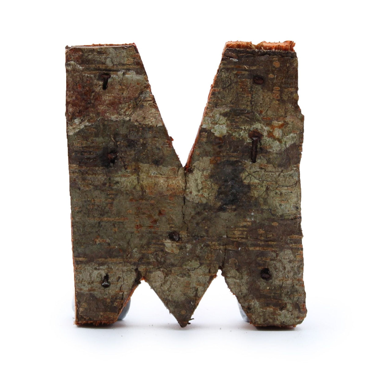 Metal Letter L Rustic Bark, 7 cm - SHAMTAM.COM