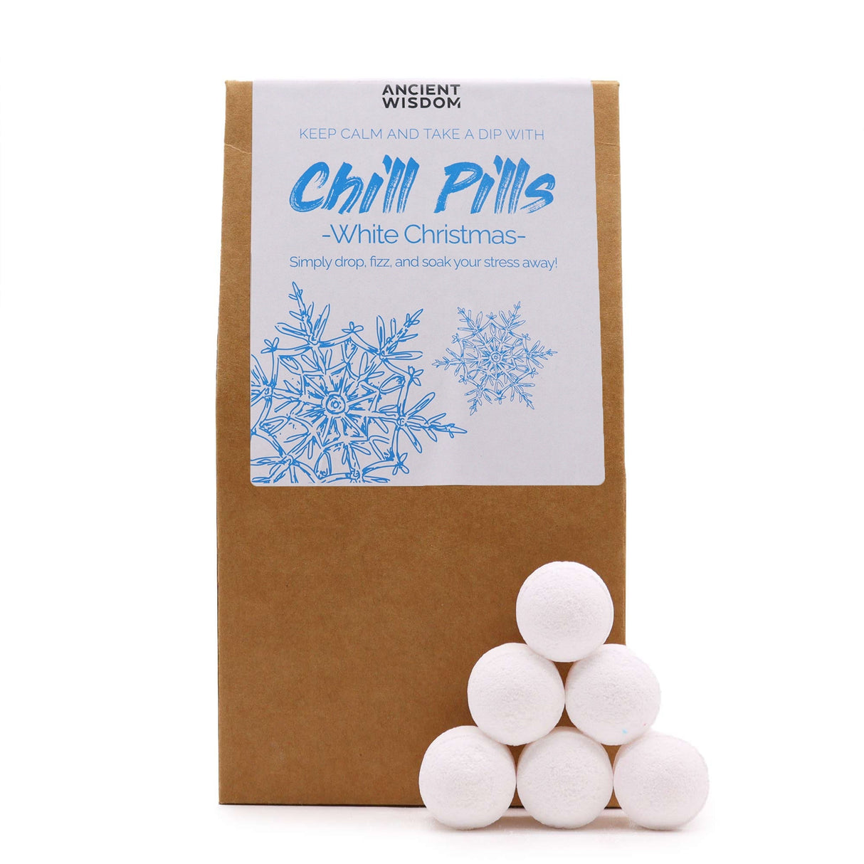Bath Bombs Chill Pills Gift Pack 350g - White Christmas - SHAMTAM.COM