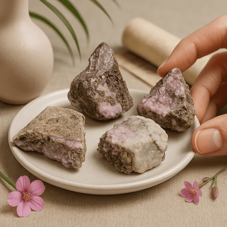 Moroccan Cobalt Calcite Mineral Specimens 25 Pieces - SHAMTAM.COM