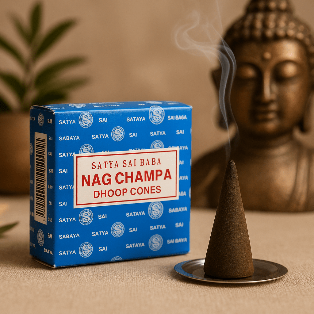Nag Champa Dhoop Incense Cones 20 Minute Burn - SHAMTAM.COM