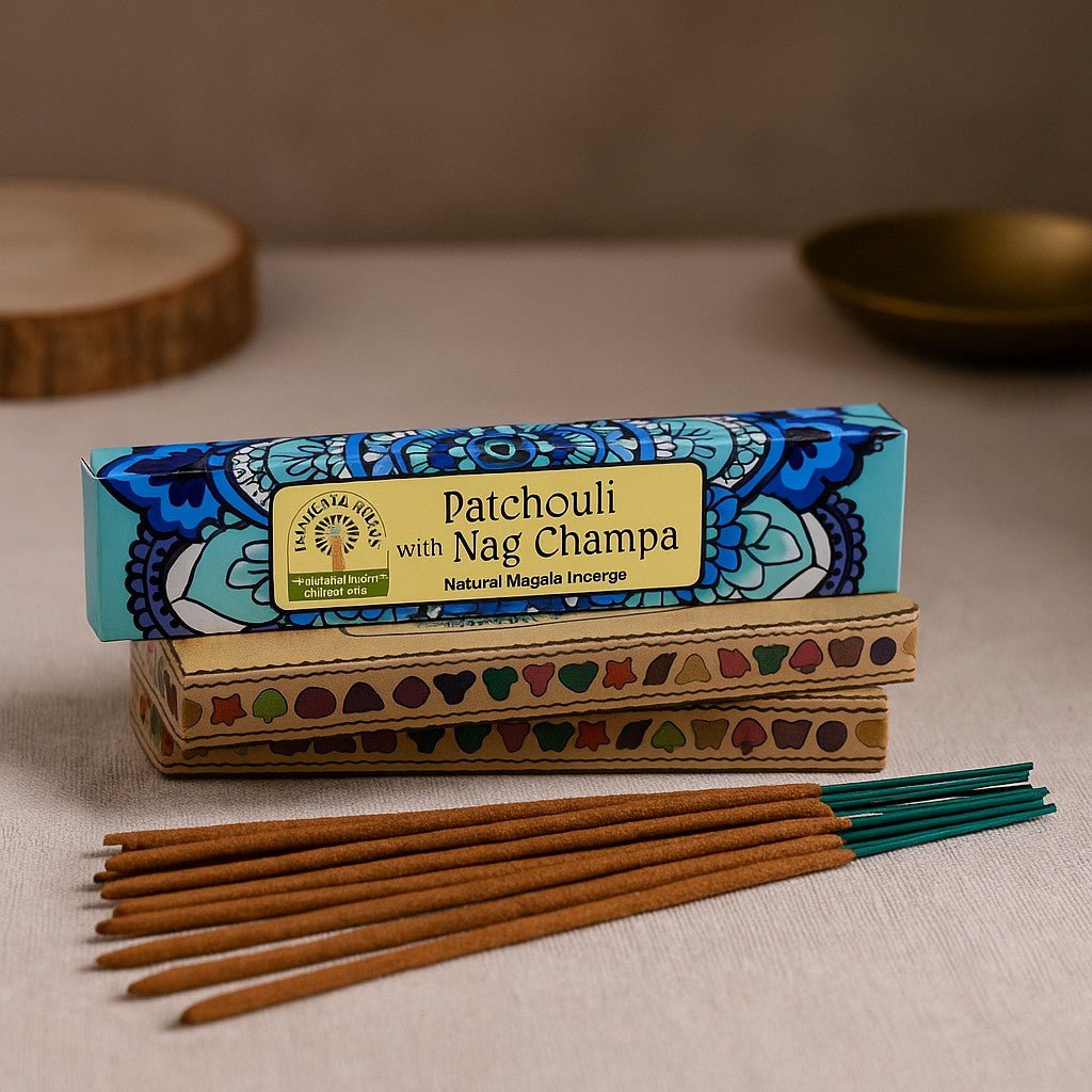 Nag Champa Patchouli Masala Incense Sticks Namaste - SHAMTAM.COM