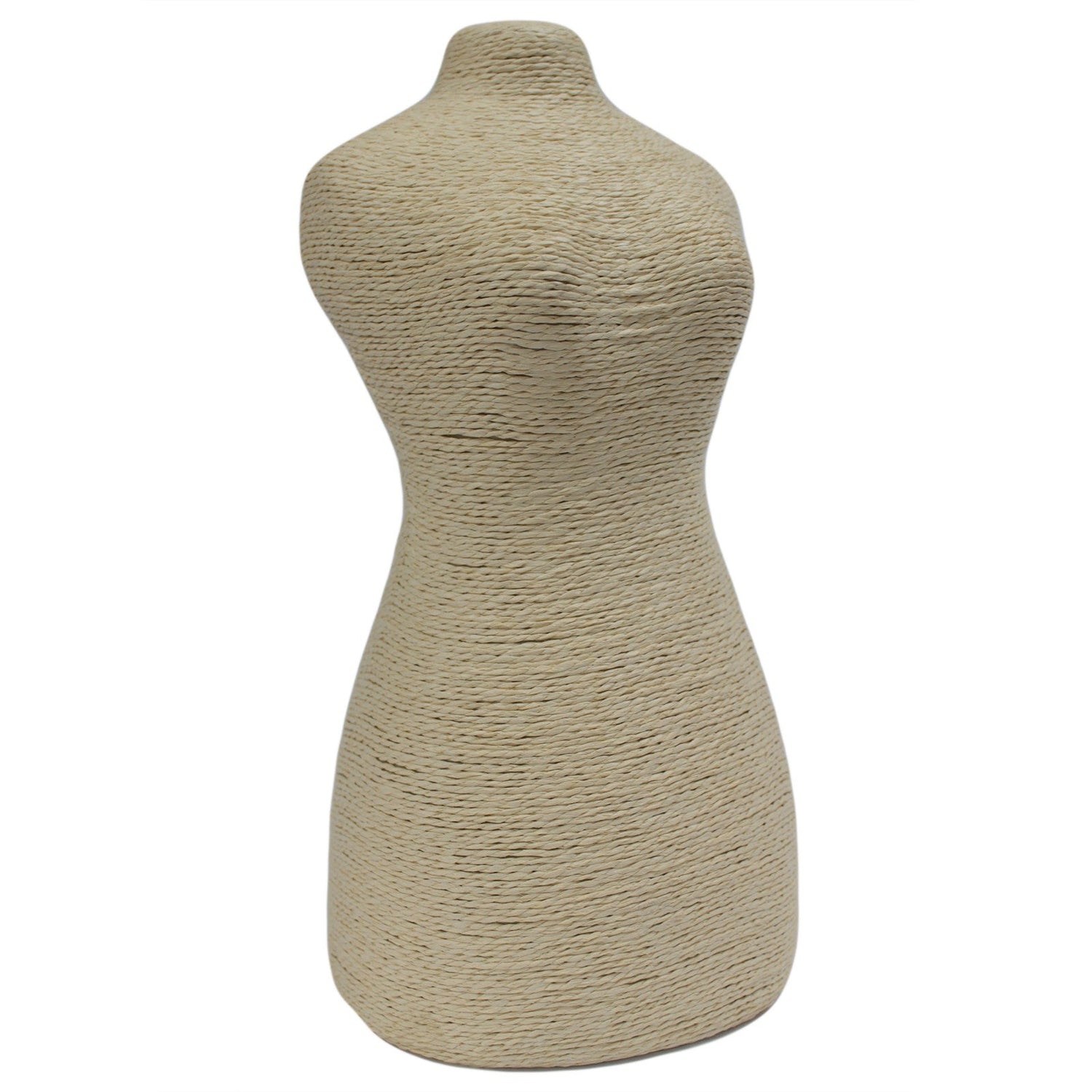 Natural Jewellery Display - Mannequin on Wooden Stand - Cream - SHAMTAM.COM