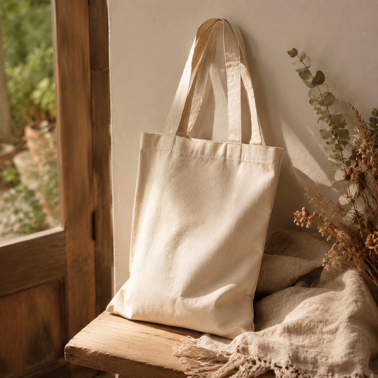 Nomad Sari Ikoniczna torba Toni Tote - Pozostań dziki - Naturalna 10oz