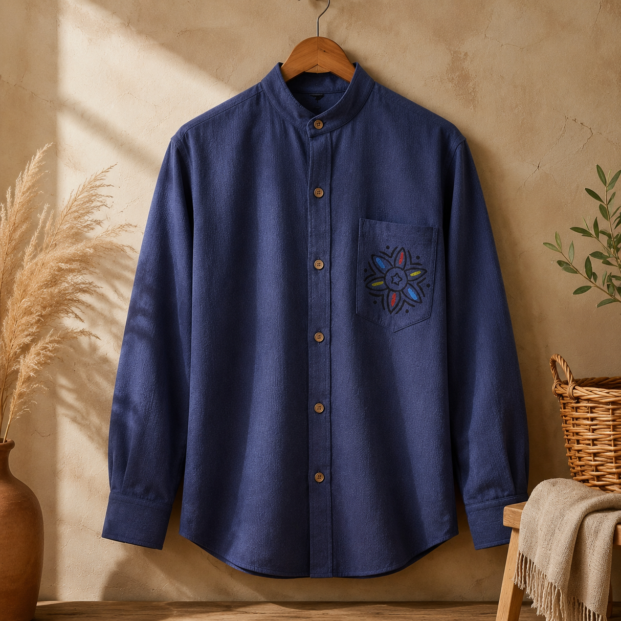 Camisa Nomad Sari Kathmandu - Índigo - XXL