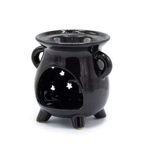 Cauldron Oil Burner - Moon & Stars - Black - SHAMTAM.COM