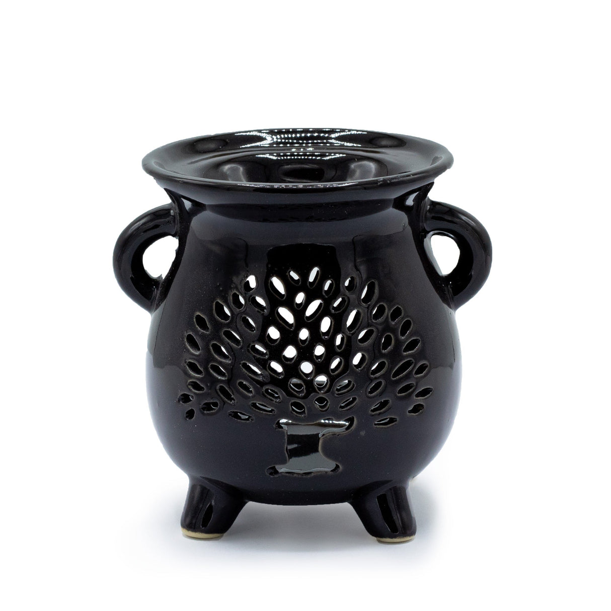Cauldron Oil Burner - Tree of Life - Black - SHAMTAM.COM