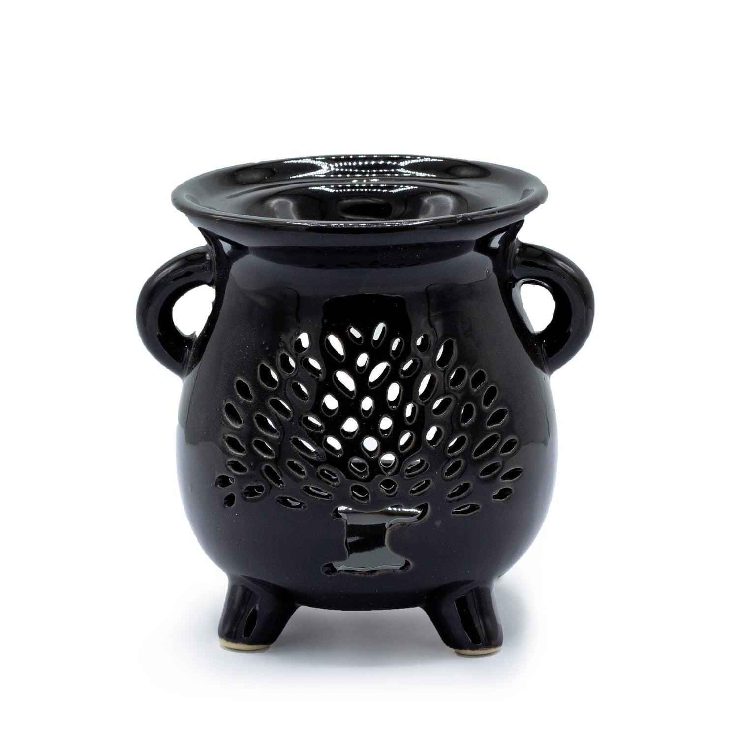 Cauldron Oil Burner - Tree of Life - Black - SHAMTAM.COM