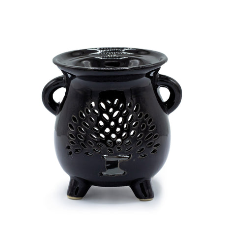 Cauldron Oil Burner - Tree of Life - Black - SHAMTAM.COM