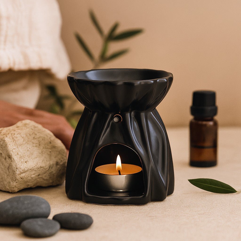 Oil Burner - Geometric Black - SHAMTAM.COM