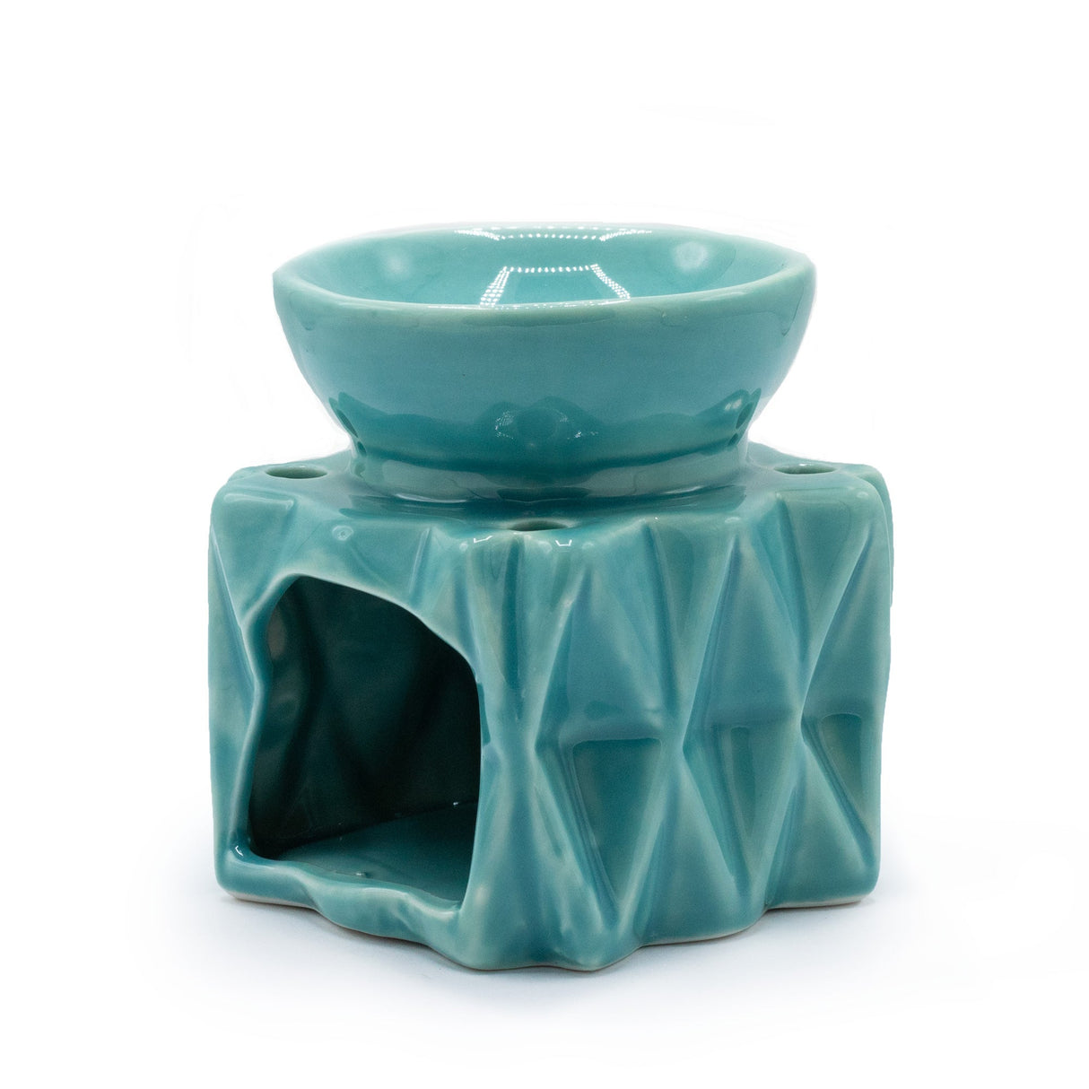 Oil Burner Geometric - Blue - SHAMTAM.COM
