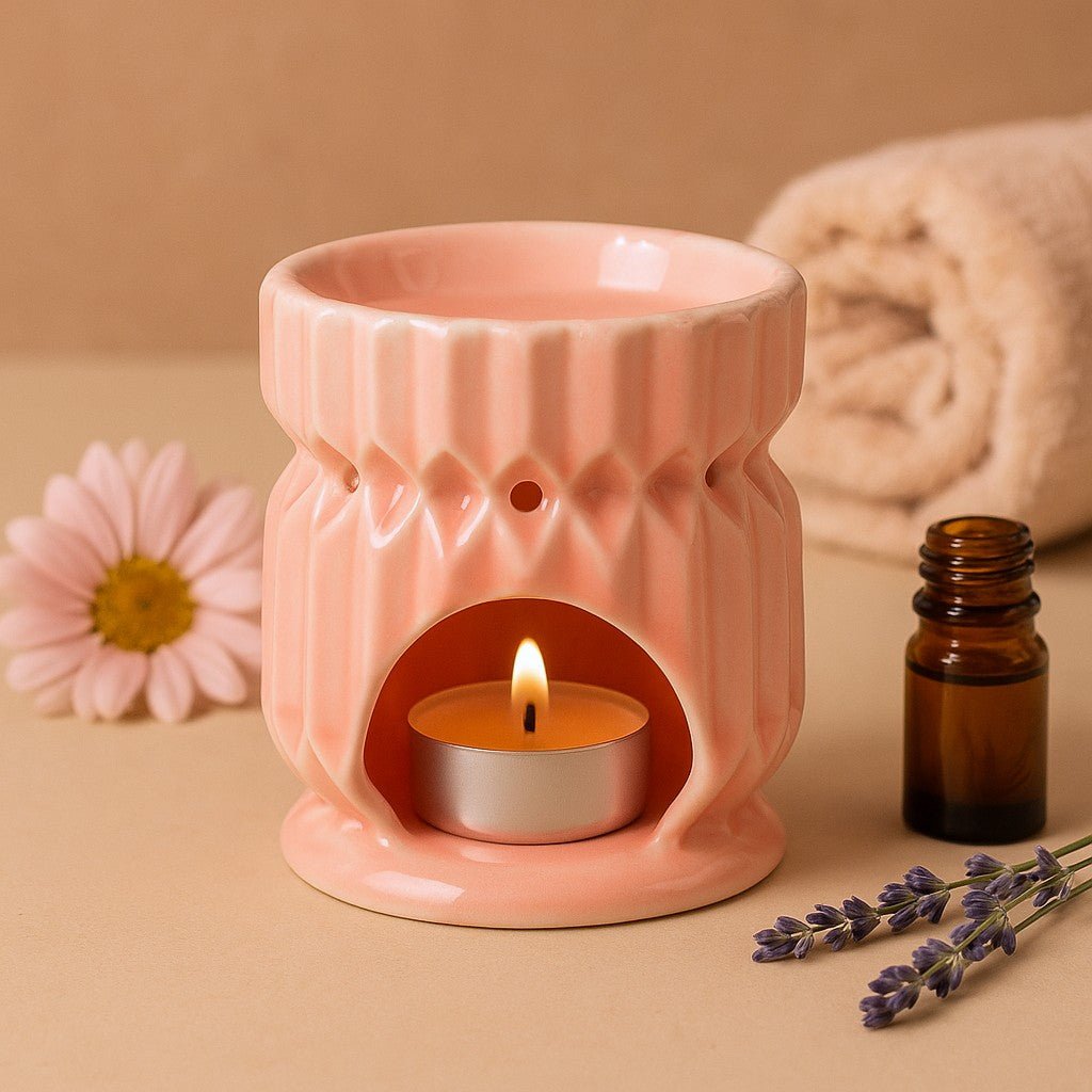 Oil Burner Geometric Pink - SHAMTAM.COM