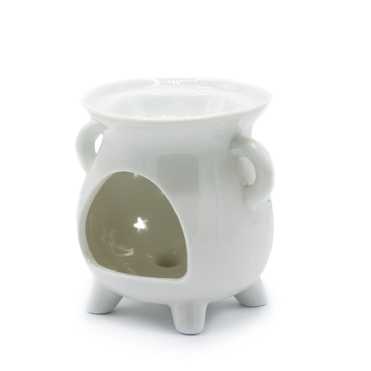 Cauldron Oil Burner - Moon Phase - White - SHAMTAM.COM