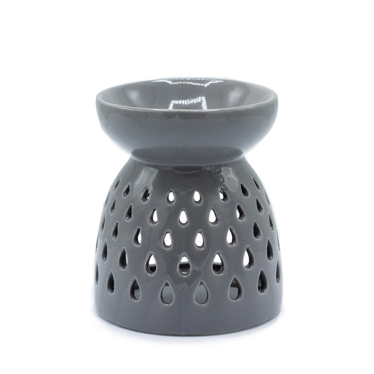 Classic Oil Burner - Teardrops Cutout - Grey - SHAMTAM.COM