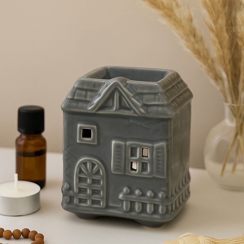 Oil Burner Townhouse, Grey - SHAMTAM.COM