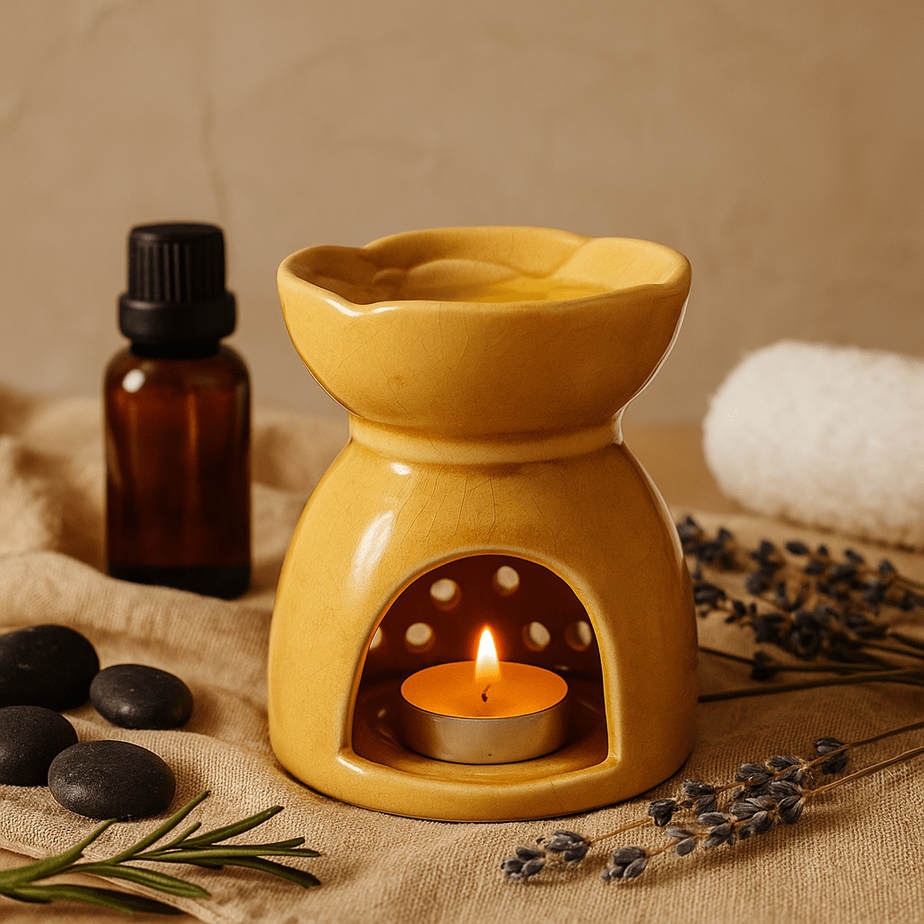 Oil Burner Tree of Life Ceramic Honey - SHAMTAM.COM