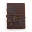 Craft Journal - Oiled Leather with Key, 200 Pages, 13x18cm - SHAMTAM.COM