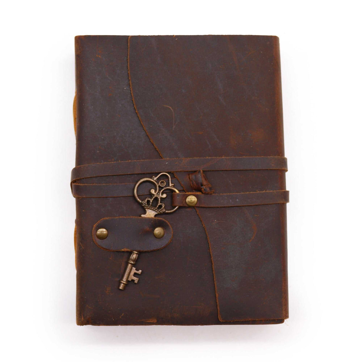 Craft Journal - Oiled Leather with Key, 200 Pages, 13x18cm - SHAMTAM.COM