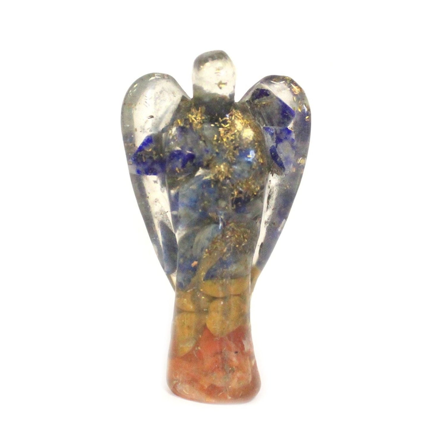 Orgonite Angel Figurine 50mm Gemstone Chips and Copper - SHAMTAM.COM