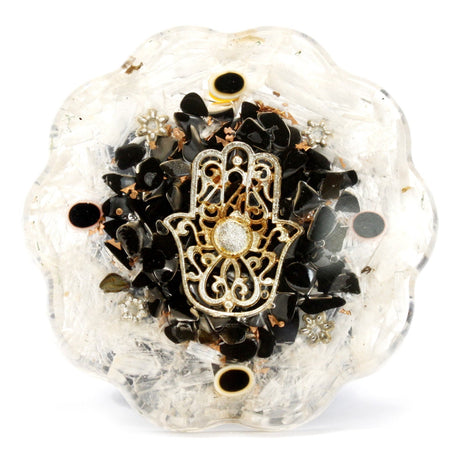 Orgonite Energy Dome - Hamsa with Sellonite - SHAMTAM.COM
