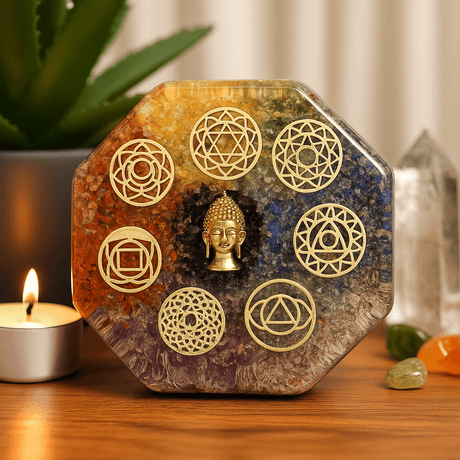 Orgonite Dome Paperweight, Buddha Chakra - SHAMTAM.COM