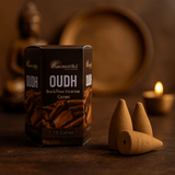 Oudh Masala Backflow Incense Cones Pack of 10 - SHAMTAM.COM