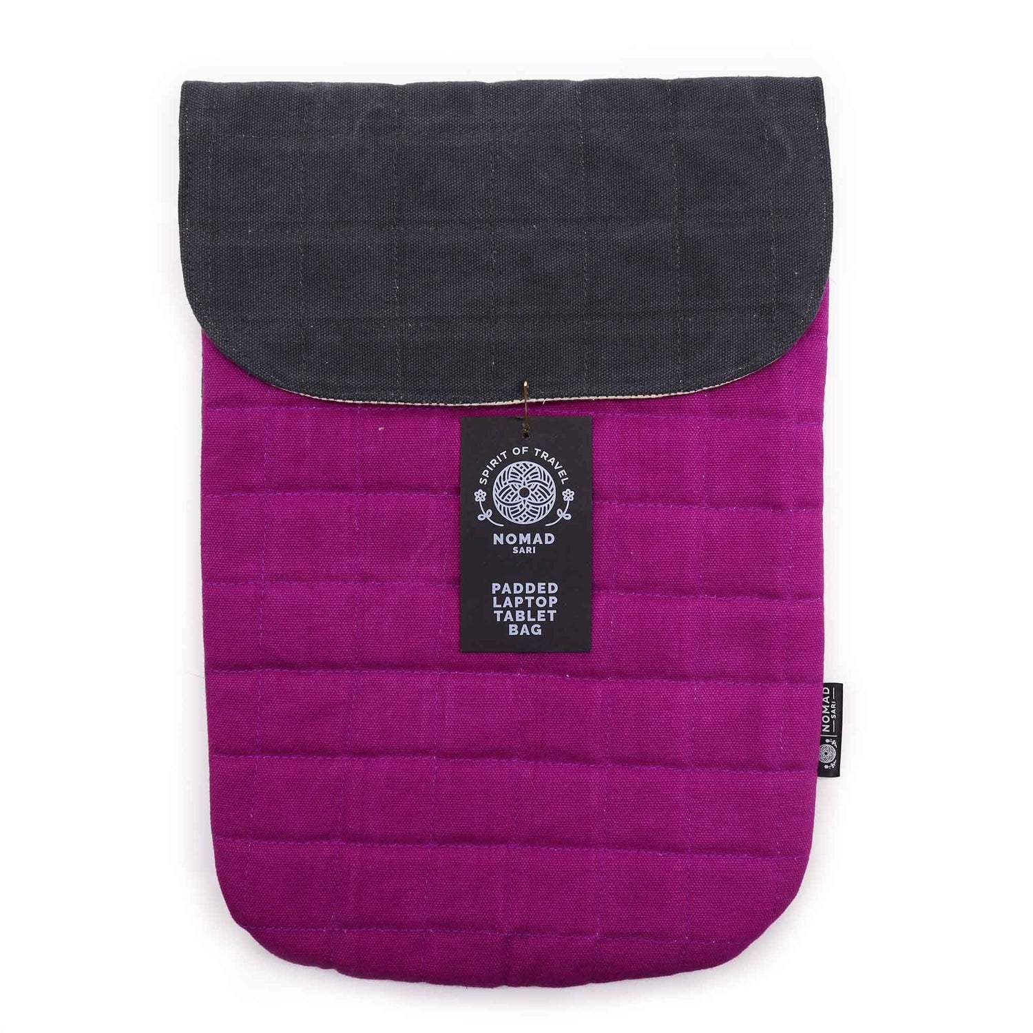 Padded Laptop Sleeve – Magnetic, Purple Stonewashed Cotton - SHAMTAM.COM