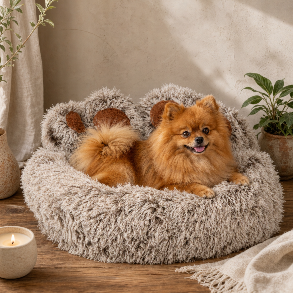 PAW Bed – Medium Big Paw – 60cm — styled in a warm, naturally lit interior