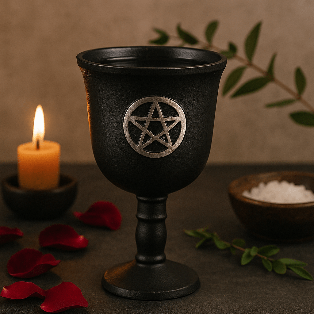 Pentagram Ritual Goblet Iron 20 x 11 cm - SHAMTAM.COM