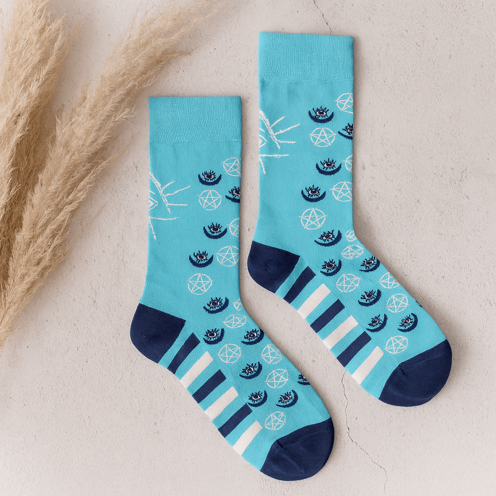 Pentagram Socks Evil Eye Small - Medium - SHAMTAM.COM