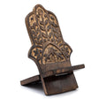 Eco - Friendly Hand - Carved Mango Wood Phone Stand with Hamsa Design for Protection and Style - SHAMTAM.COM