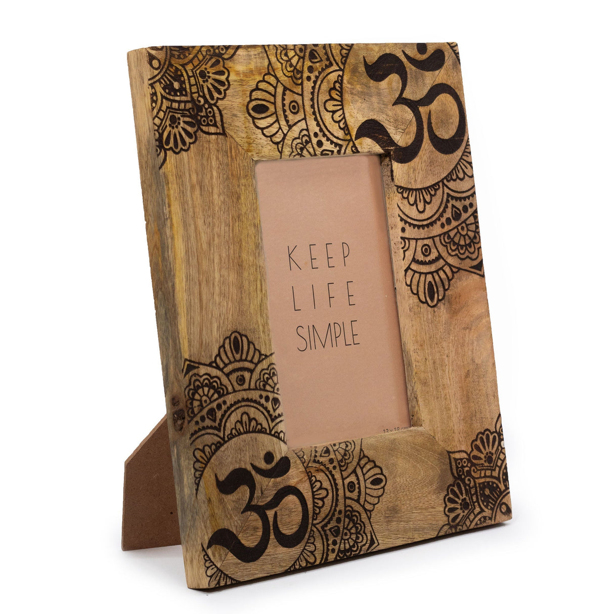 Med Mango Wood Picture Framel (for 10x15cm) 26x20x2cm - Mandala - Black - SHAMTAM.COM