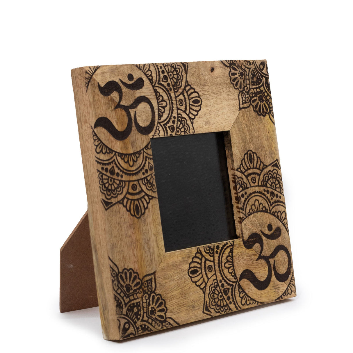 Small Mango Wood Picture Framel (for 10x15cm) 20x20x2cm - Mandala - Black - SHAMTAM.COM