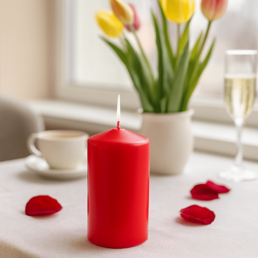 Pillar Candle 50x100mm Red 20 Hour Burn Time - SHAMTAM.COM