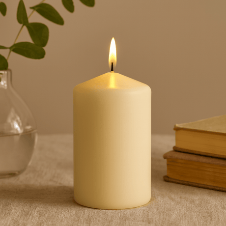Pillar Candle Ivory 60 x 100 mm - SHAMTAM.COM