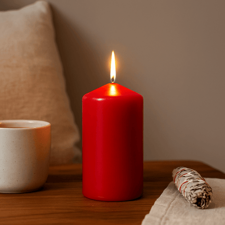Pillar Candle Red 60 x 100 mm Single - SHAMTAM.COM