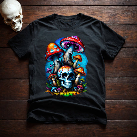 Psychedelic Skull Mushrooms T-shirt Unisex - SHAMTAM.COM