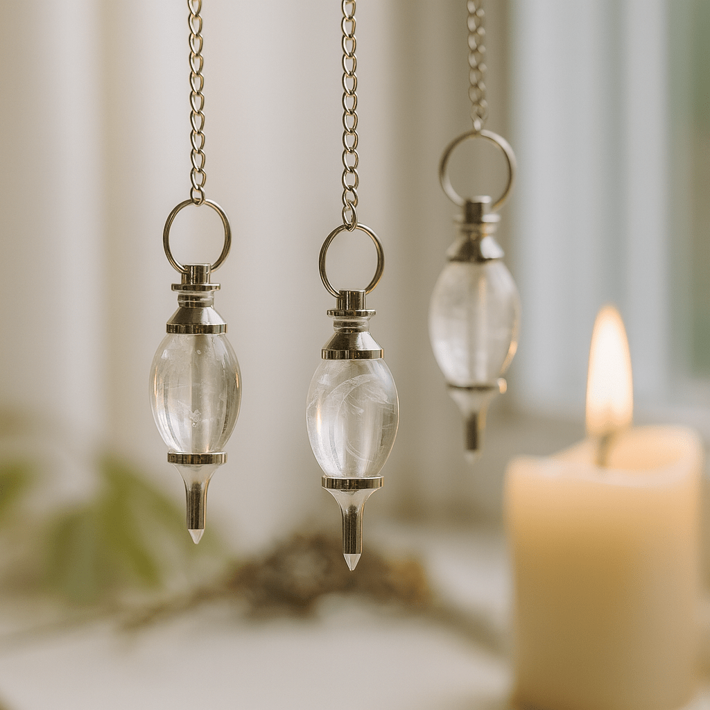 Quartz Crystal Pendulum Lingam Shaped - SHAMTAM.COM