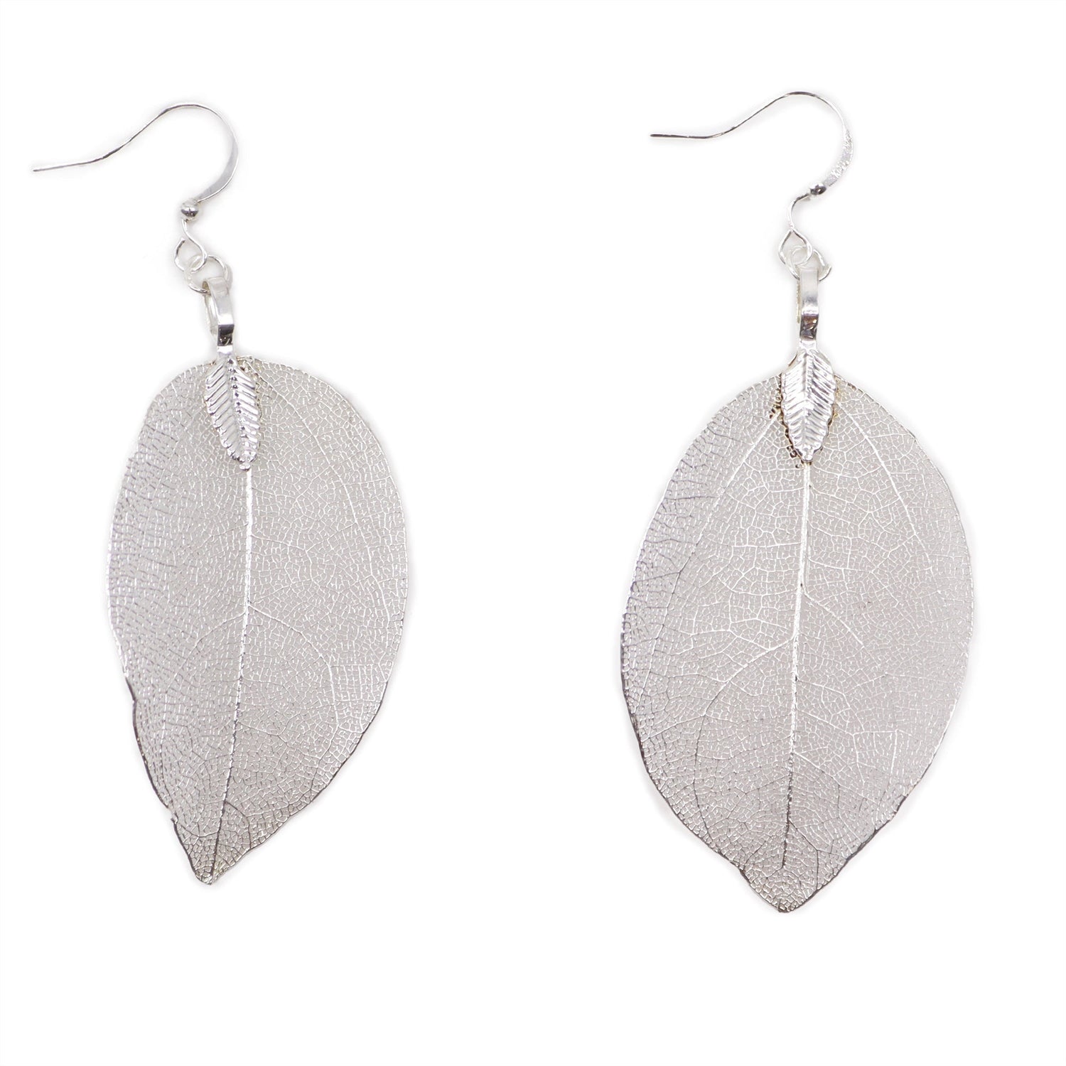 Earrings - Bravery Leaf - Silver - SHAMTAM.COM