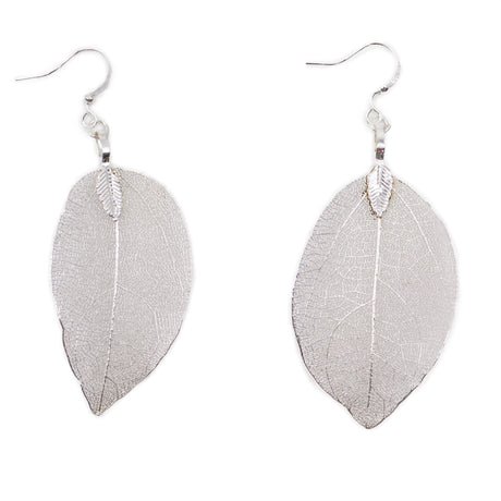 Earrings - Bravery Leaf - Silver - SHAMTAM.COM