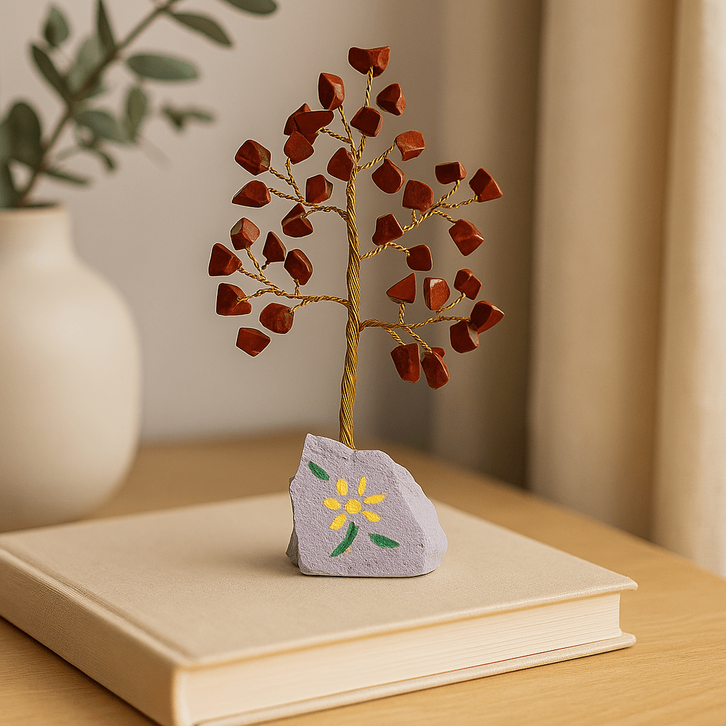 Red Jasper Gemstone Tree - 80 Gemstones - SHAMTAM.COM