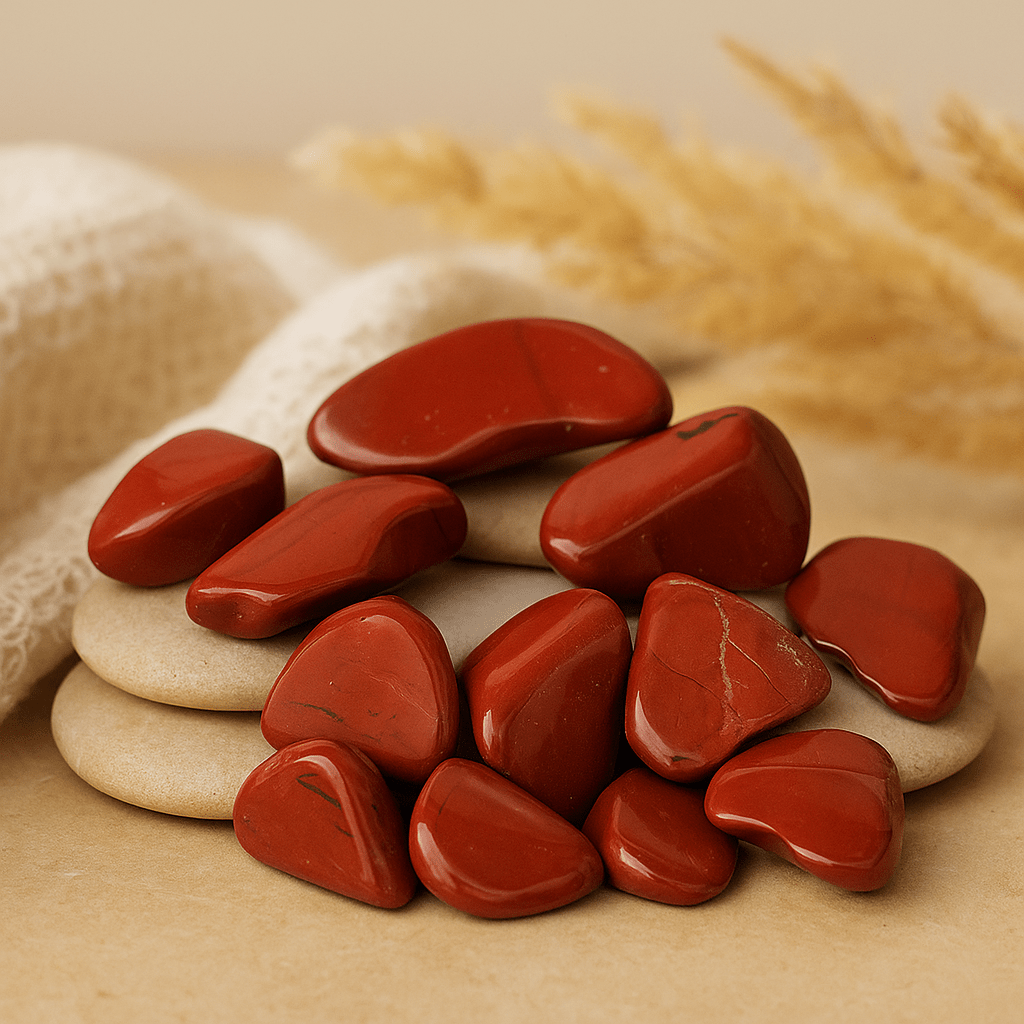 Red Jasper Tumbled Stones XL, 18 Pieces - SHAMTAM.COM