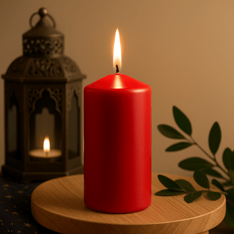 Red Pillar Candle 60 x 120 mm - SHAMTAM.COM