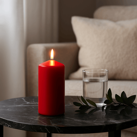 Red Pillar Candle 60 x 150 mm - SHAMTAM.COM