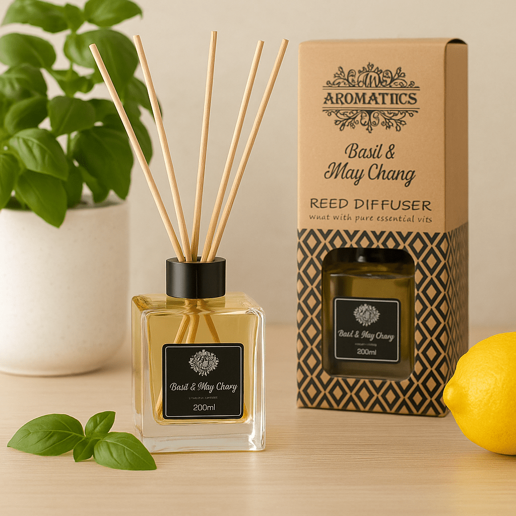 Reed Diffuser Basil and May Chang 200ml - SHAMTAM.COM
